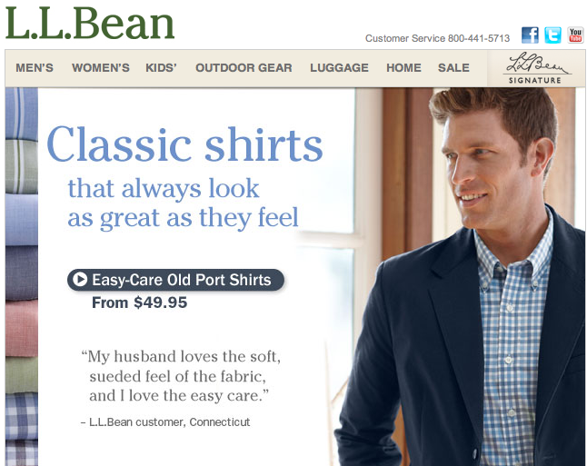 LL Bean Email Review