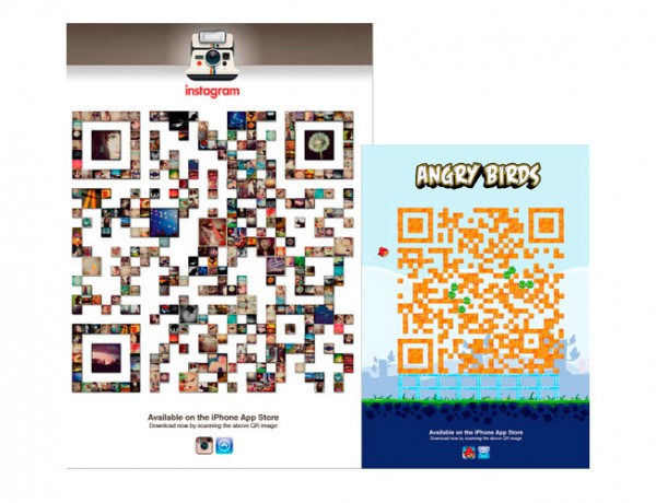 Instagram Angry Birds QR Codes